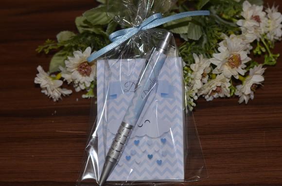 Bloquinho Personalizado com Caneta Chuva de Amor