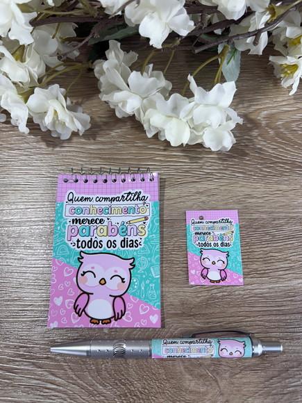 Bloquinho Personalizado com Caneta Dia dos Professores