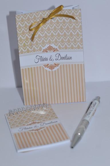 Bloquinho Personalizado com Caneta e Sacolinha