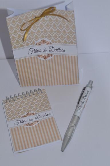 Bloquinho Personalizado com Caneta e Sacolinha