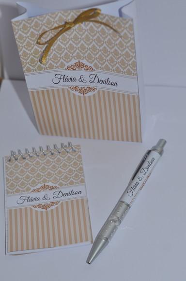 Bloquinho Personalizado com Caneta e Sacolinha