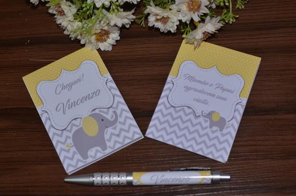 Bloquinho Personalizado com Caneta Elefante