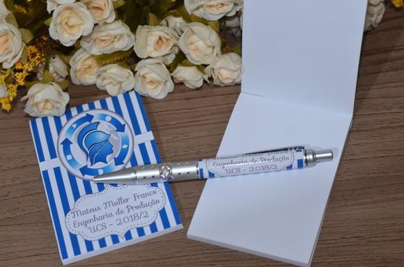 Bloquinho Personalizado com Caneta Engenharia