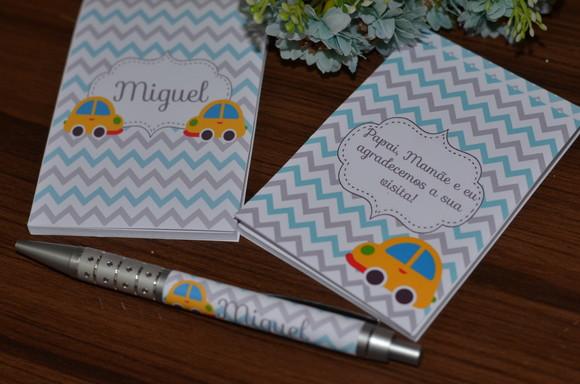 Bloquinho Personalizado com Caneta Fusca