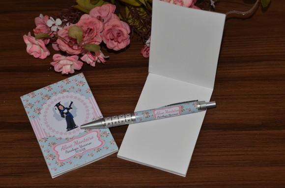 Bloquinho Personalizado com Caneta Formatura