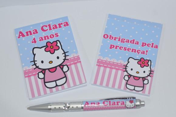 Bloquinho Personalizado com Caneta Hello Kitty