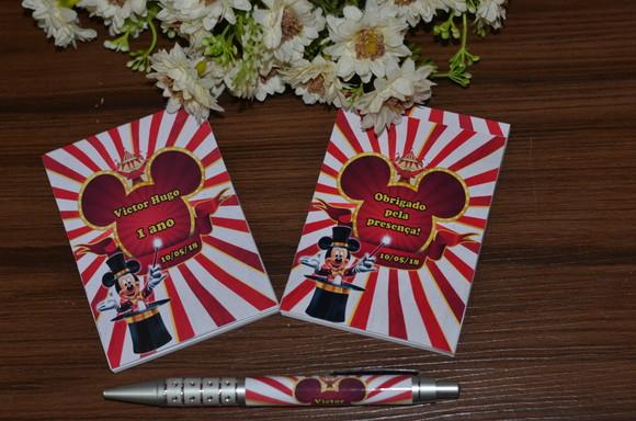 Bloquinho Personalizado com Caneta Mickey Mágico