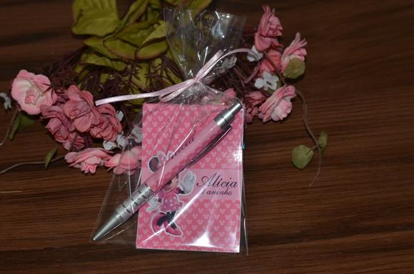 Bloquinho Personalizado com Caneta Minnie