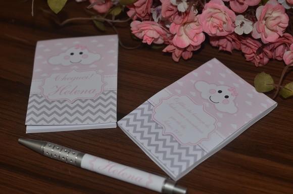 Bloquinho Personalizado com Caneta Nuvem