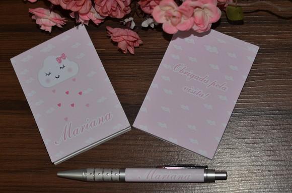 Bloquinho Personalizado com Caneta Nuvem