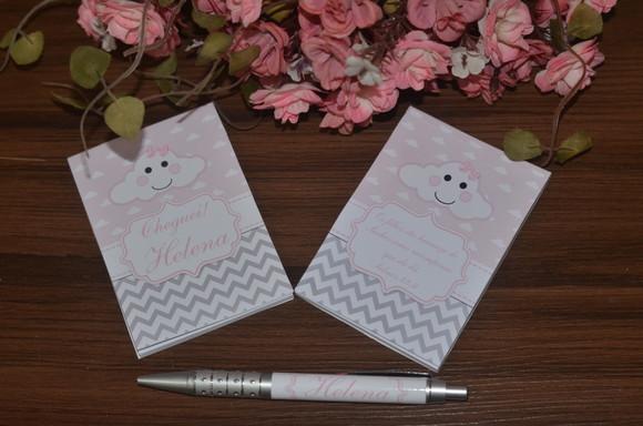 Bloquinho Personalizado com Caneta Nuvem