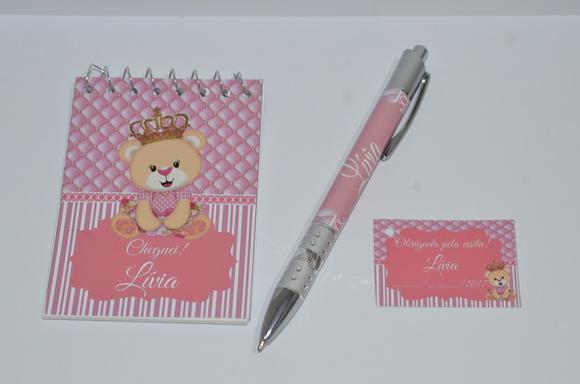 Bloquinho Personalizado com Caneta Ursa