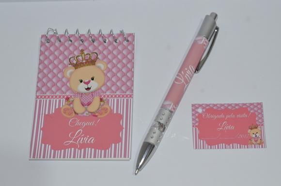 Bloquinho Personalizado com Caneta Ursa