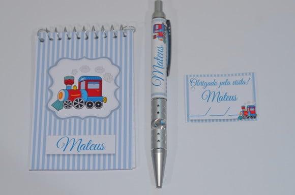 Bloquinho Personalizado com Caneta Urso