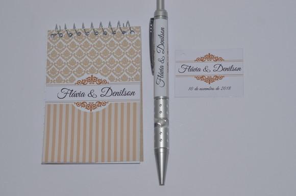 Bloquinho Personalizado com Caneta Urso