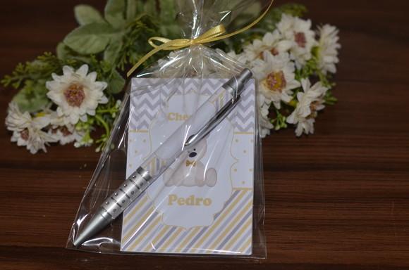 Bloquinho Personalizado com Caneta Urso
