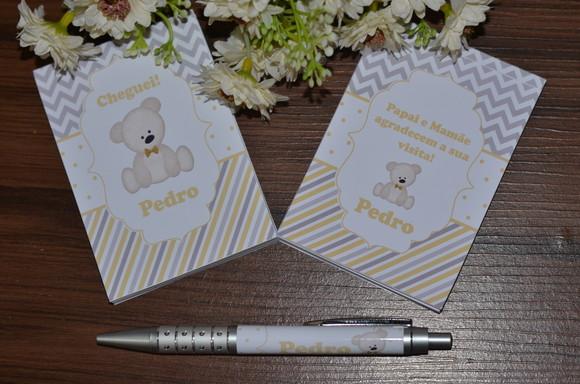 Bloquinho Personalizado com Caneta Urso