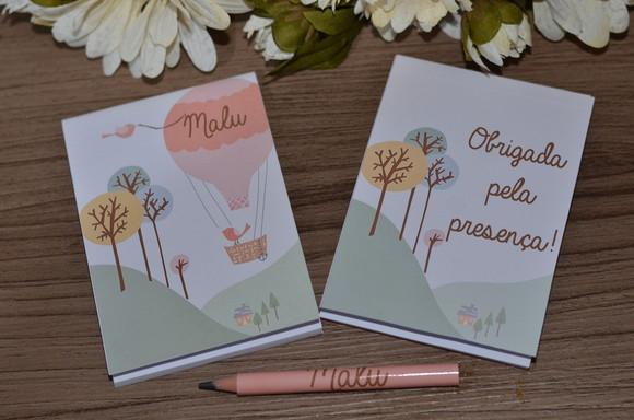 Bloquinho Personalizado com Lápis