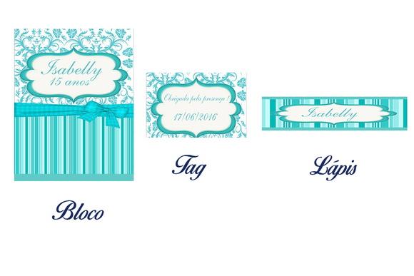 Bloquinho Personalizado com Lápis 15 Anos