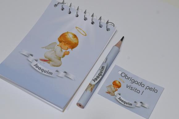 Bloquinho Personalizado com Lápis Anjinho