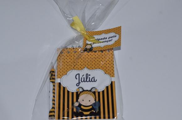 Bloquinho Personalizado com Lápis Abelhinha