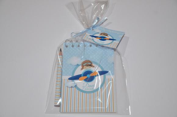 Bloquinho Personalizado com Lápis Aviador