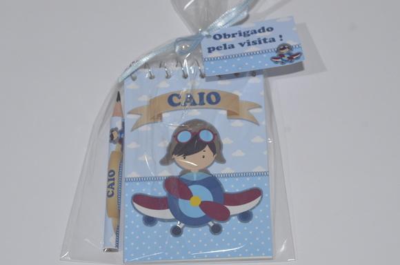 Bloquinho Personalizado com Lápis Aviador