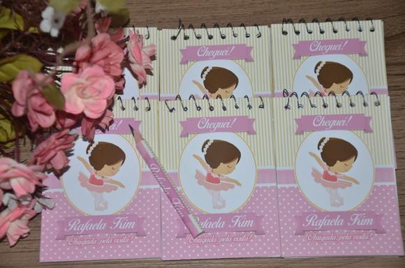 Bloquinho Personalizado com Lápis Bailarina