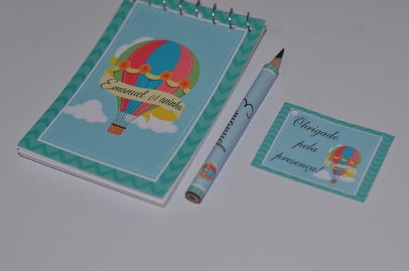 Bloquinho Personalizado com Lápis Balão