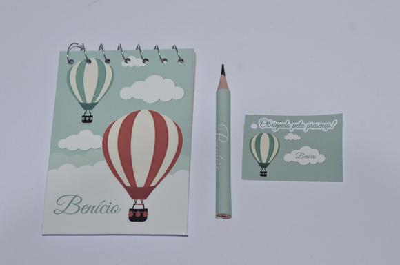 Bloquinho Personalizado com Lápis Balão
