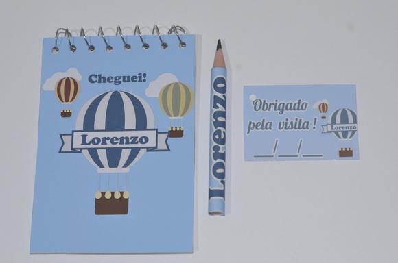 Bloquinho Personalizado com Lápis Balão