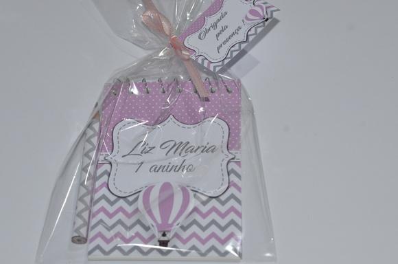 Bloquinho Personalizado com Lápis Balão Chevron