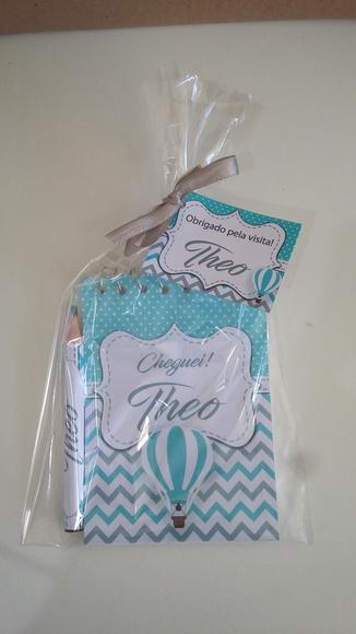 Bloquinho Personalizado com Lápis Balão Chevron