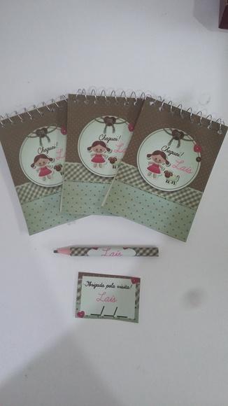 Bloquinho Personalizado com Lápis Boneca