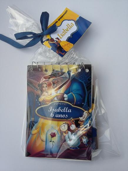 Bloquinho Personalizado com Lápis Bela e a Fera