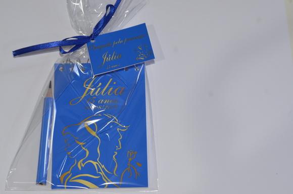 Bloquinho Personalizado com Lápis Bela e a Fera