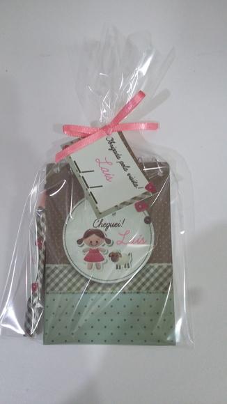 Bloquinho Personalizado com Lápis Boneca