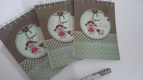 Bloquinho Personalizado com Lápis Boneca