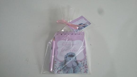 Bloquinho Personalizado com Lápis Boneca de Pano