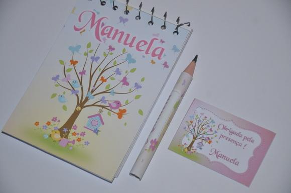 Bloquinho Personalizado com Lápis Borboleta