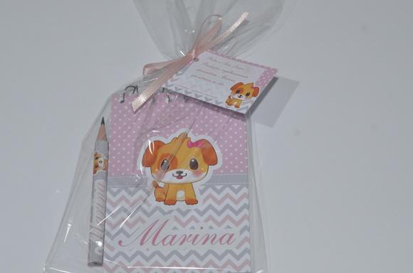 Bloquinho Personalizado com Lápis Cachorrinha