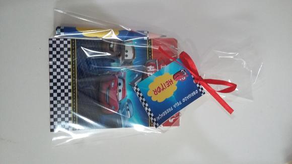 Bloquinho Personalizado com Lápis Carros Disney