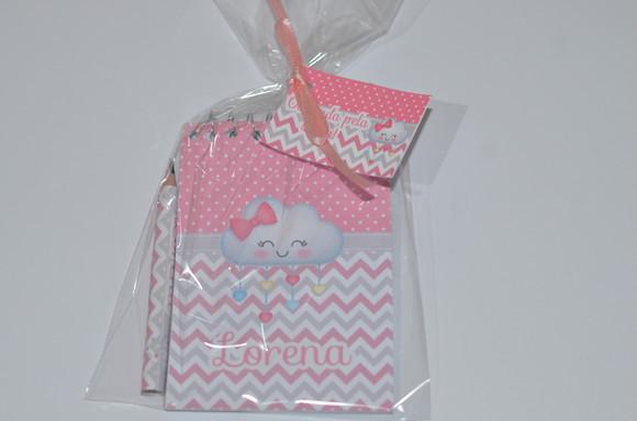 Bloquinho Personalizado com Lápis Chuva de Amor