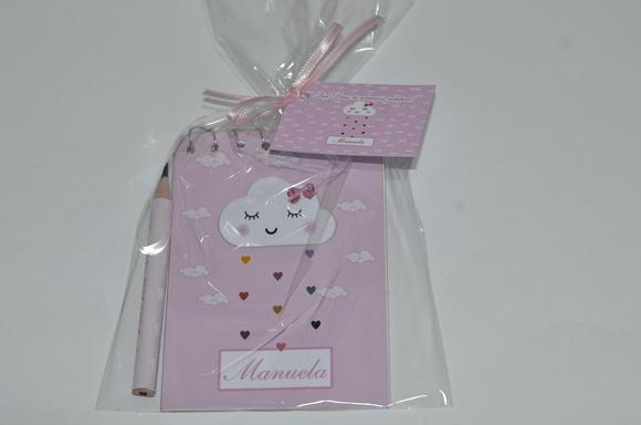Bloquinho Personalizado com Lápis Chuva de Amor