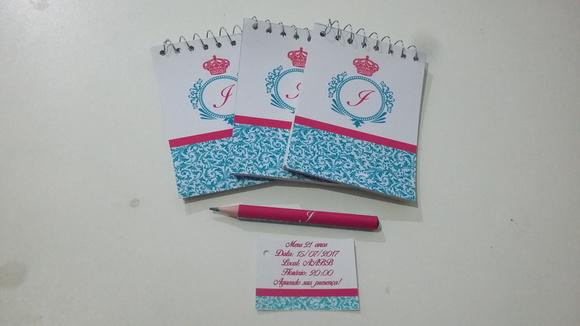 Bloquinho Personalizado com Lápis Convite