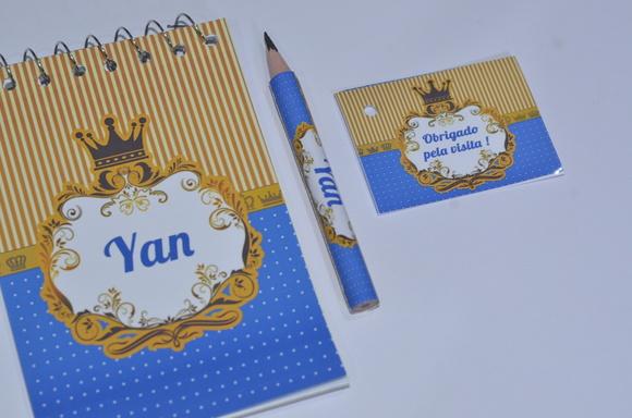 Bloquinho Personalizado com Lápis Coroa
