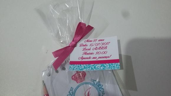 Bloquinho Personalizado com Lápis Convite
