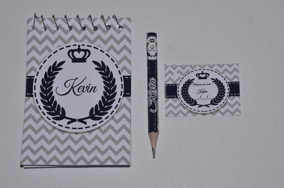 Bloquinho Personalizado com Lápis Coroa