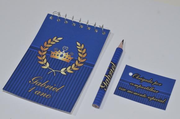 Bloquinho Personalizado com Lápis Coroa