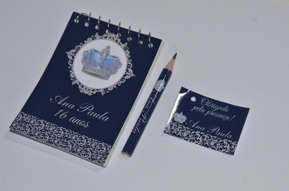 Bloquinho Personalizado com Lápis Coroa
